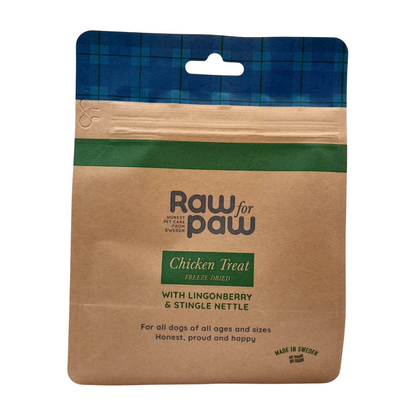 raw for paw gevriesdroogde snacks hondensnoepjes freeze dried treats snoepzakje kip chicken treat
