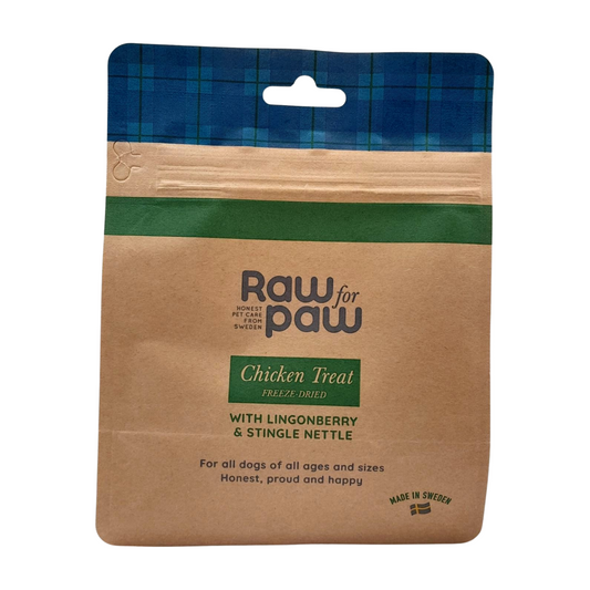 raw for paw gevriesdroogde snacks hondensnoepjes freeze dried treats snoepzakje kip chicken treat