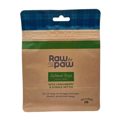raw for paw gevriesdroogde snacks hondensnoepjes freeze dried treats snoepzakje zalm salmon treats