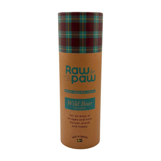 raw for paw gevriesdroogde snacks hondensnoepjes  freeze dried treats tube wild boar wild zwijn 