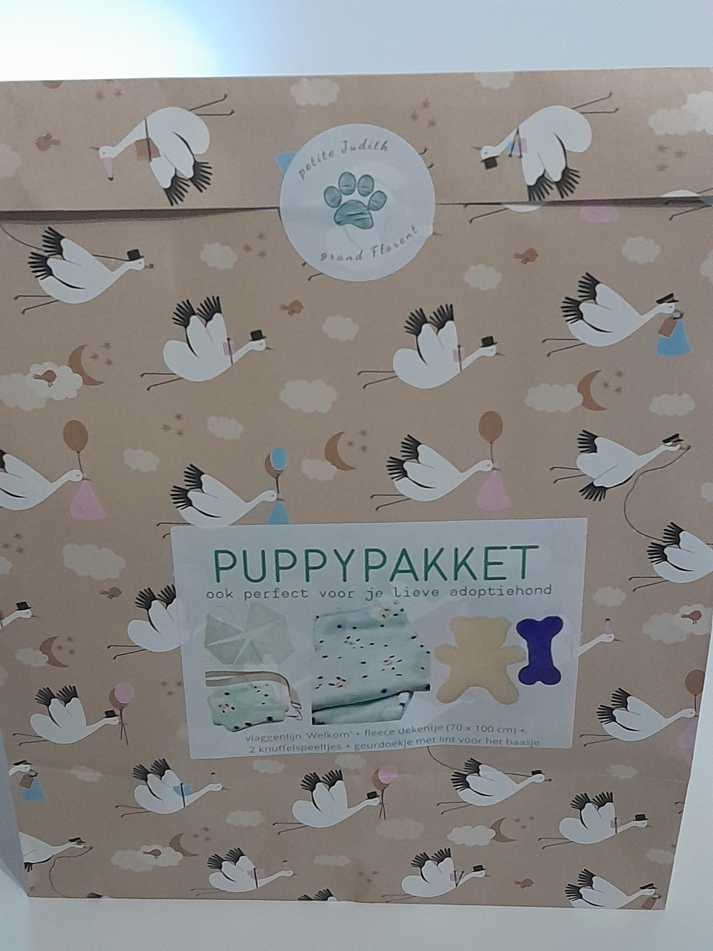 Welkomstpakket voor een nieuwe pup