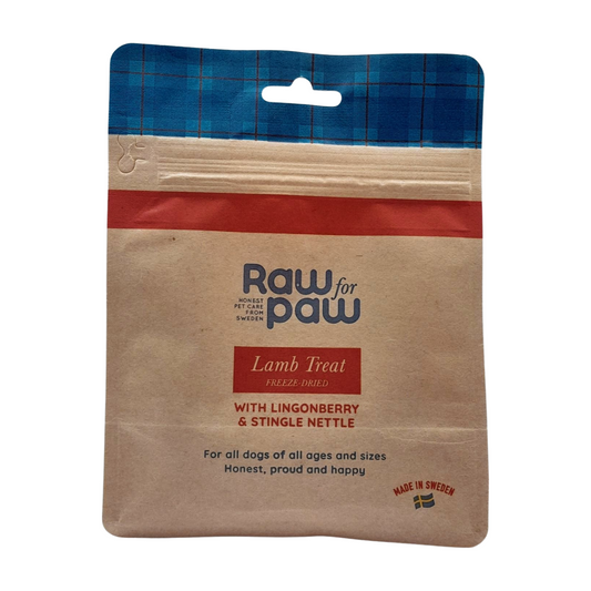 raw for paw gevriesdroogde snacks hondensnoepjes freeze dried treats snoepzakje lam lamb treats