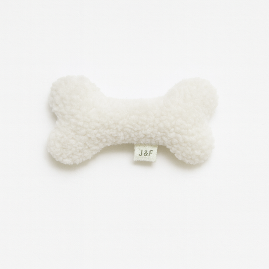 Witte hondenknuffel van zachte teddystof voor honden